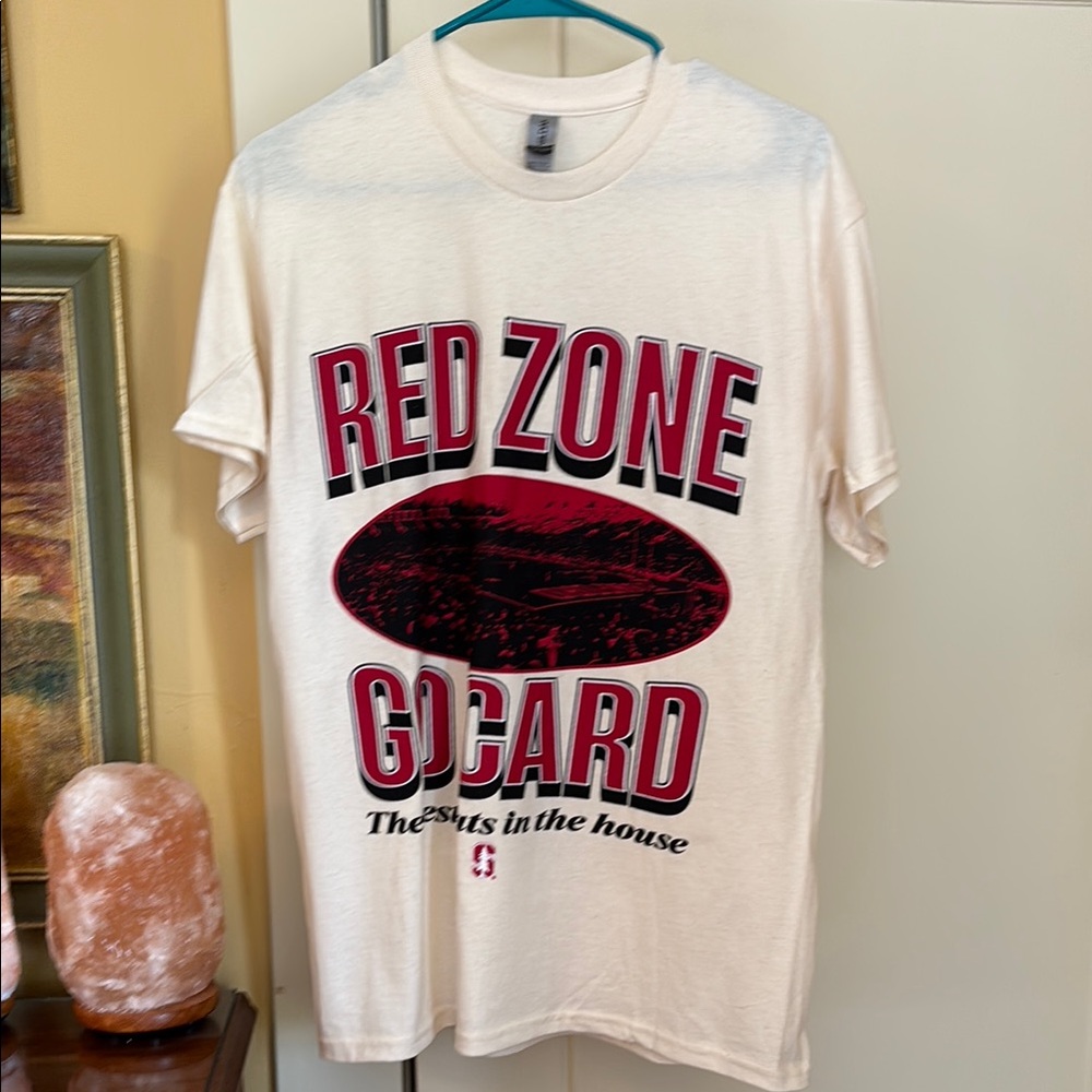 Stanford Gildan Cream and Red Graphic Tee
